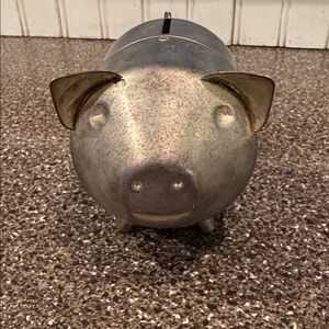 Vintage Lunt Silver Piggy Bank